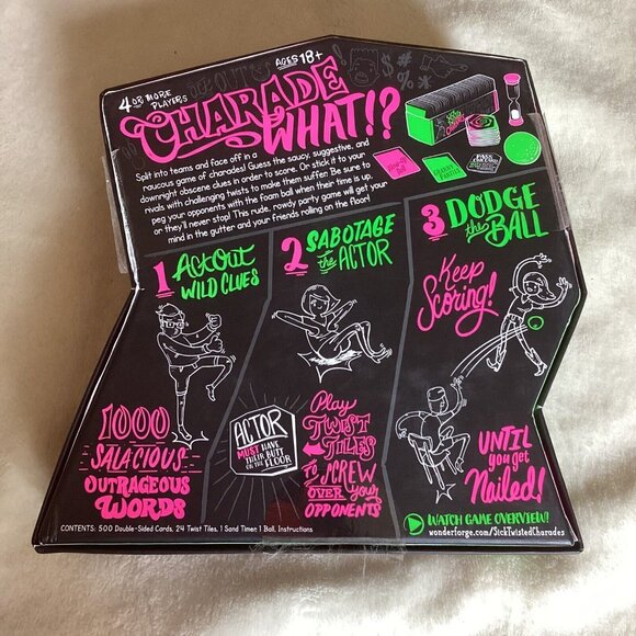 Party Game Charades Sick and Twisted COMPLETE Wonder Forge 2017 Adult (18+) Fun - Picture 2 of 4